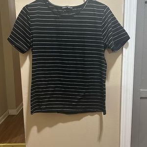 SHEIN black striped shirt